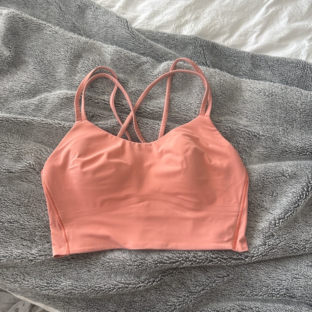 Lululemon Coral Like a Cloud Longline Bra